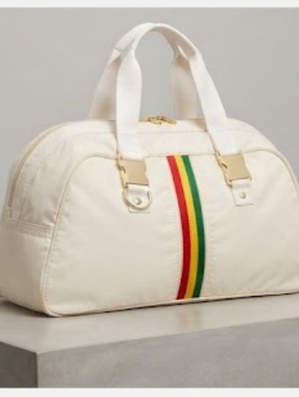 L.a.m.b for lesportsac  Travel duffle with Red, Yellow & Green Stripe